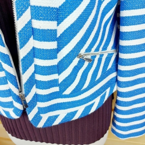 MELANIE LYNE Zip Up Blazer Fully Lined Suit Jacket Size 12 - Picture 5 of 13